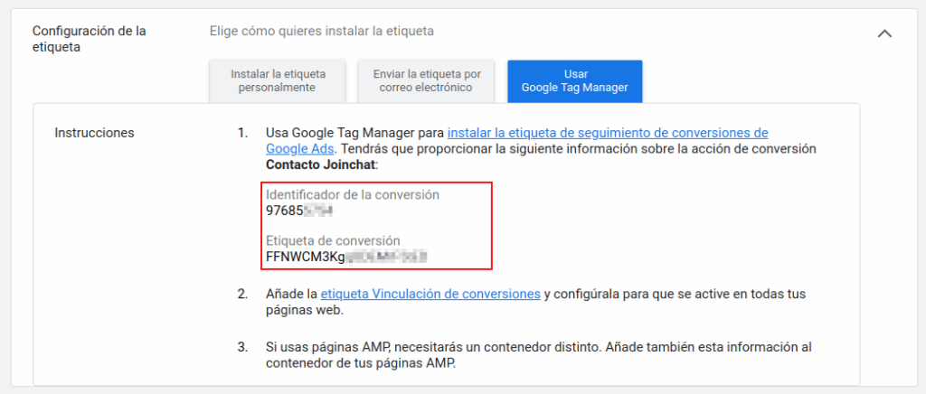 gads configuracion