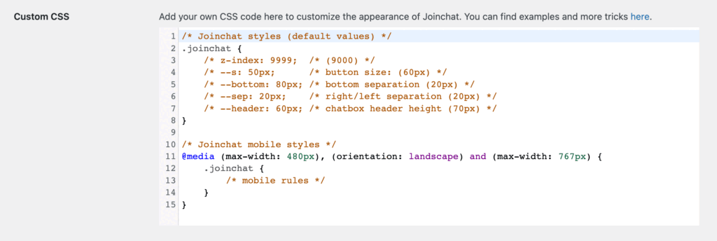 custom css