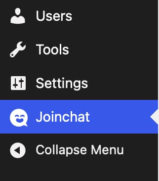 menu wp joinchat