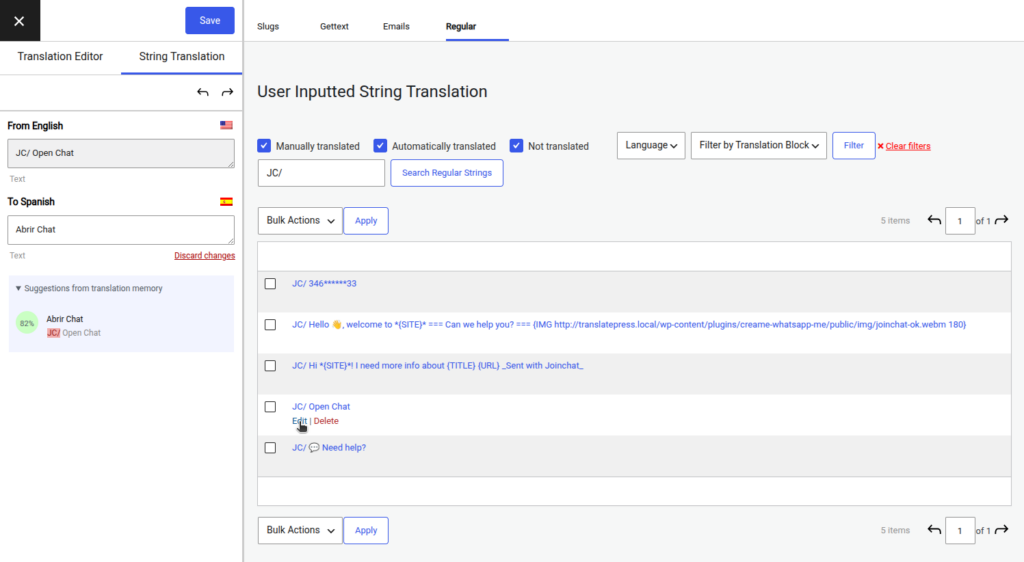 translatepress editor
